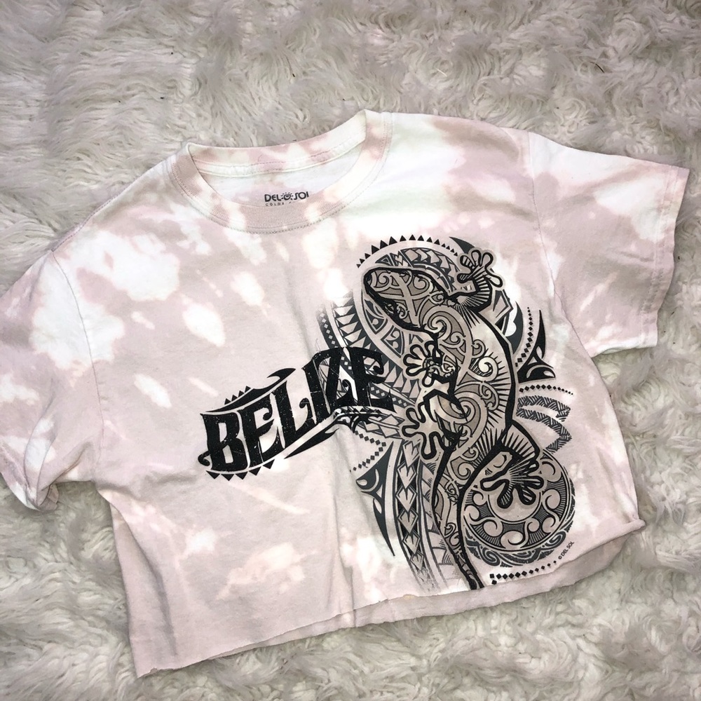 Tie dye cropped tee